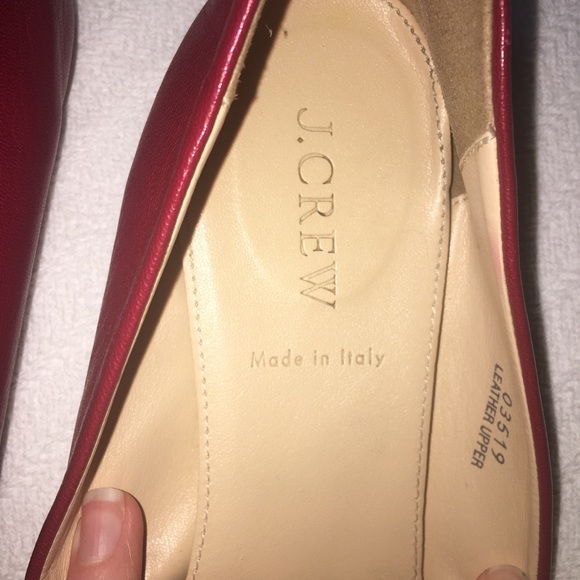 EUC J.Crew Red Cece Pyramid Studded Flats Size 8 - Picture 7 of 8